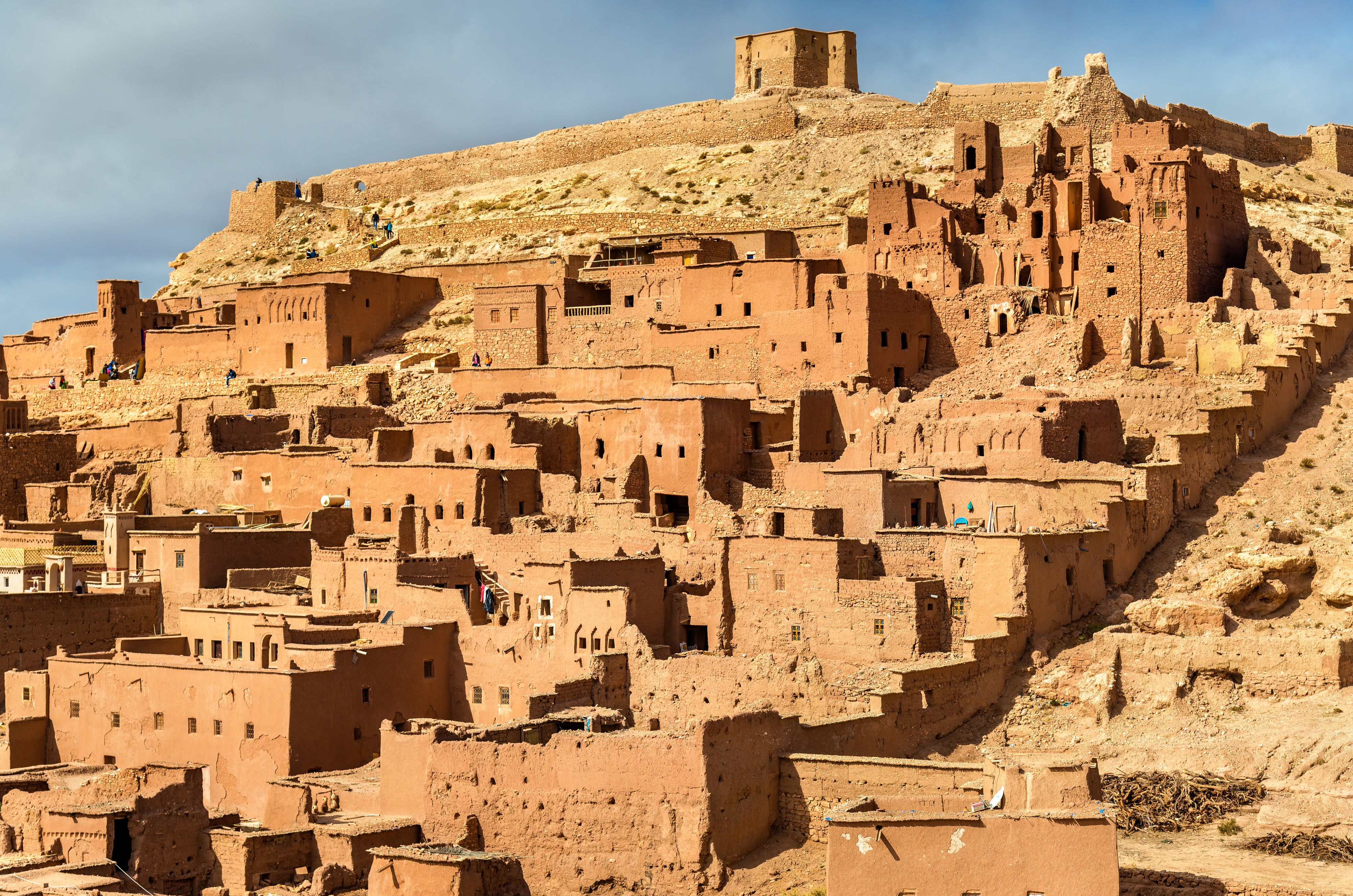Traditional clay houses in Ait Ben Haddou village, a UNESCO world heritage site in Morocco